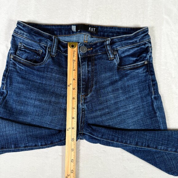 Kut From the Kloth Skinny Jeans Women Size 4 Blue Stretch Cotton Blend 5-Pockets - Picture 4 of 14